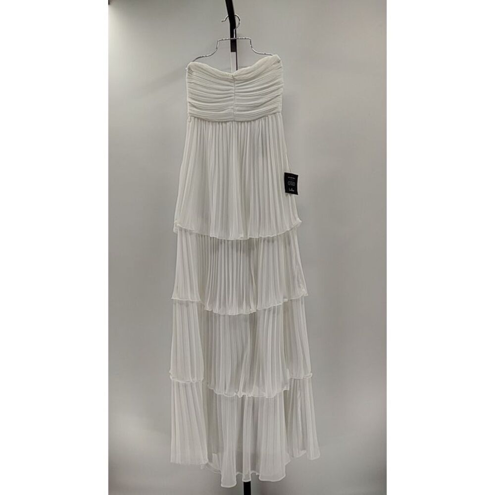 Lulu's White Strapless Tiered Maxi Dress
